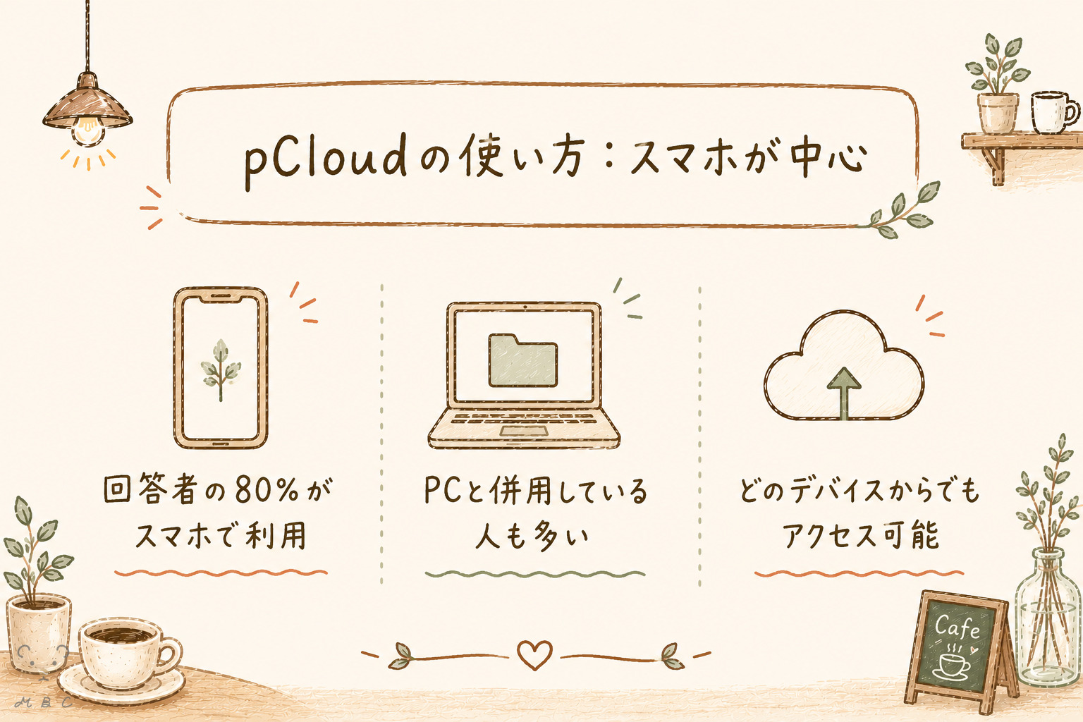 pCloudの評判 スマホ利用率80パーセントとiPhone容量対策