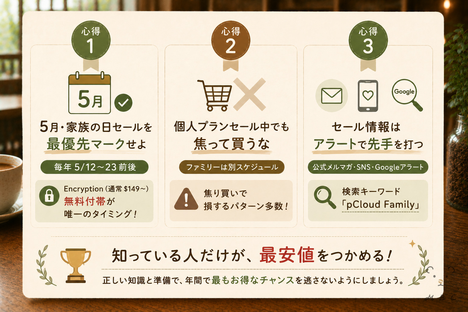pCloudファミリープランの最安値をつかむ3つの心得