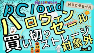 pCloudハロウィンセールは買い切りストレージが対象外であることを伝えるアイキャッチ画像