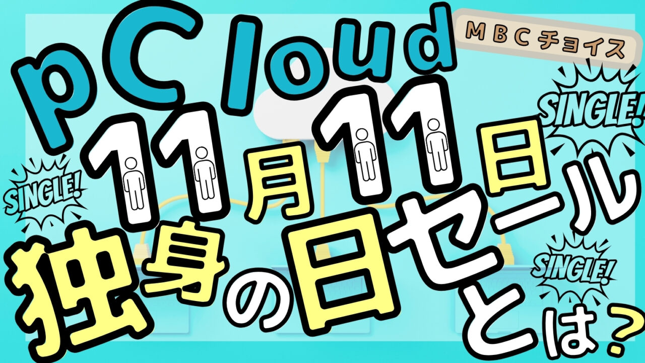 pCloudの独身の日セール（11月11日）とは？を伝えるアイキャッチ画像