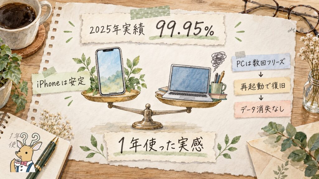 pCloudを1年使った実感｜2025年の稼働率99.95%・iPhoneは安定・PCは再起動で復旧しデータ消失なし